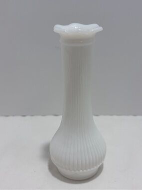 Vintage White Milk Glass Bud Vase